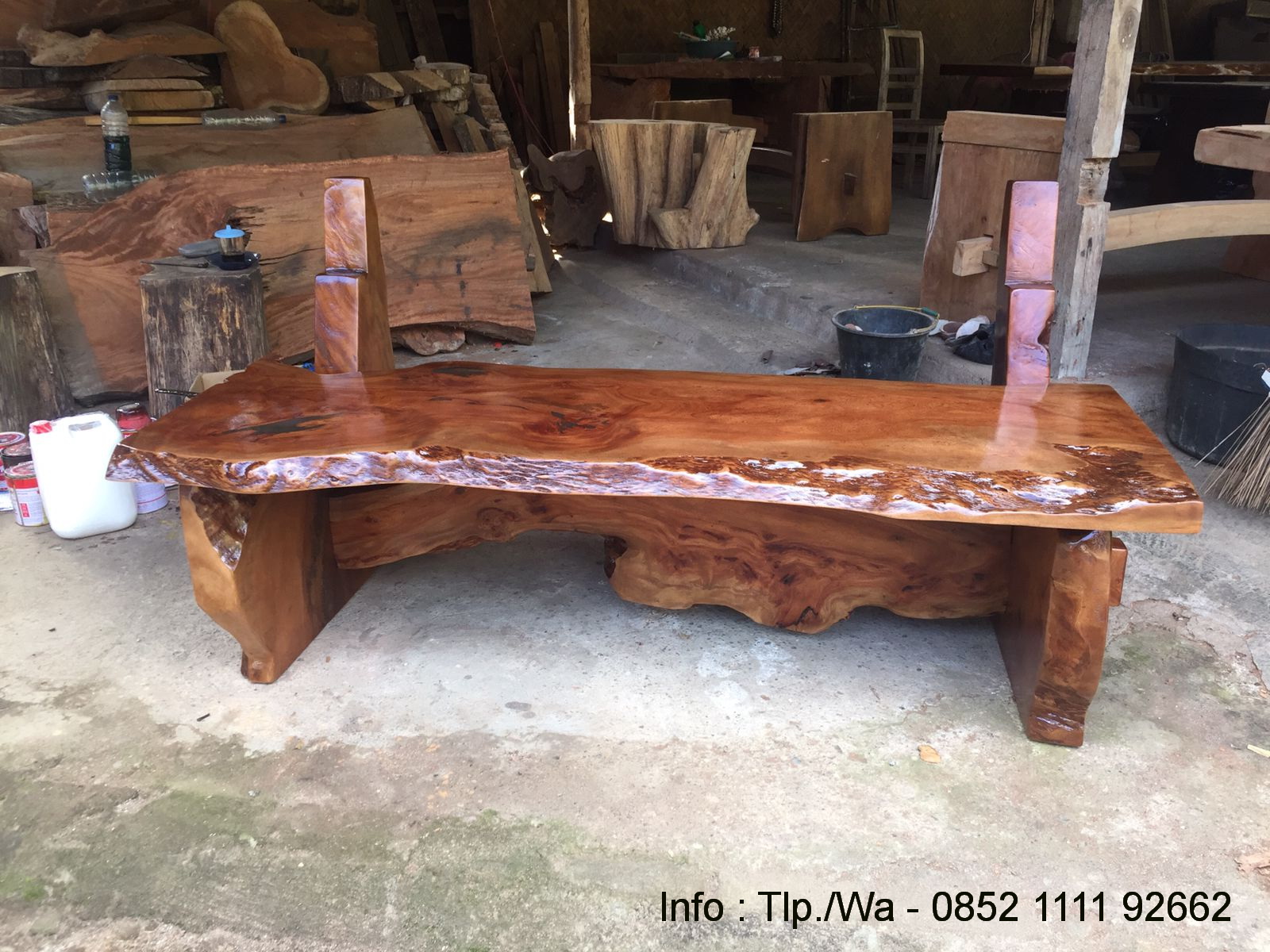 jual meja kayu solid pohon besar
